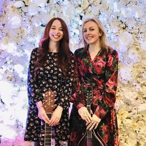 Jo with Bridget a singing partner