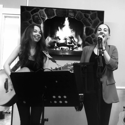 Jo with Kayla a singing partner